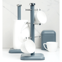 Mug Tree & Paper Towel Holder + Dark Marble Coasters