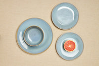 4x Person Reactive Glaze Stoneware Dinner Set (Various Colours)