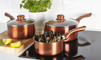 3 Piece Premium Saucepan Set (14cm, 16cm, 20cm)