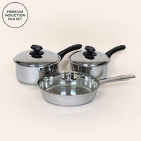 3pc Stainless Steel Pan Set