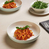 4x Person Stoneware Dinner Set (Grey & Green)