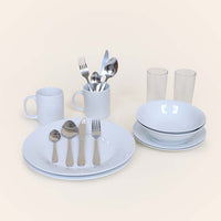 4x Person Dining Set - White