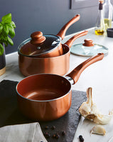 3 Piece Premium Saucepan Set (14cm, 16cm, 20cm)