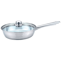 Stainless Steel Frying Pan with Glass Lid