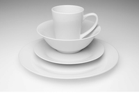 4x Person White Dinner Set
